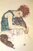 Seated Woman with Bent Knee (nn03), Egon Schiele